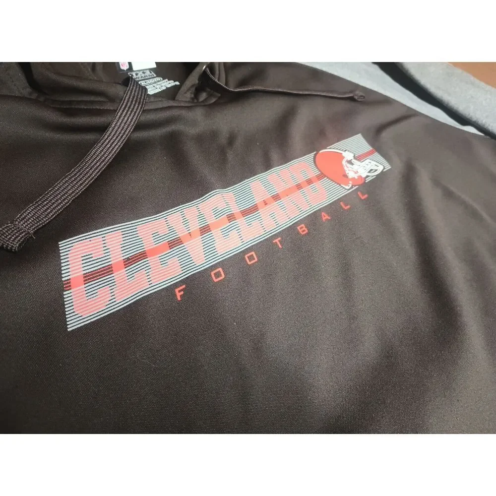 Cleveland Brown's Sweatshirt Mens XL Team Apparel‎ NFL Hoodie Dawg Land Muni